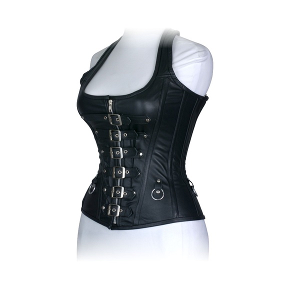 Waist Trainer Leather Suede Buckle Halter XS - Picture 4 of 5